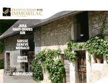 Tablet Screenshot of immobilac-francosuisse.com